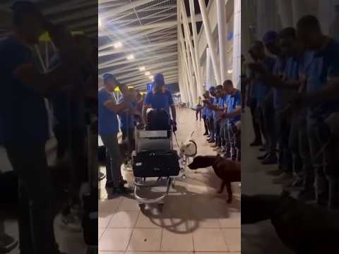 استقبال شرفي للكلب رامبو بعد ما وصل لل عالمية في فيلم البحث عن منفذ لخروج السيد رامبو