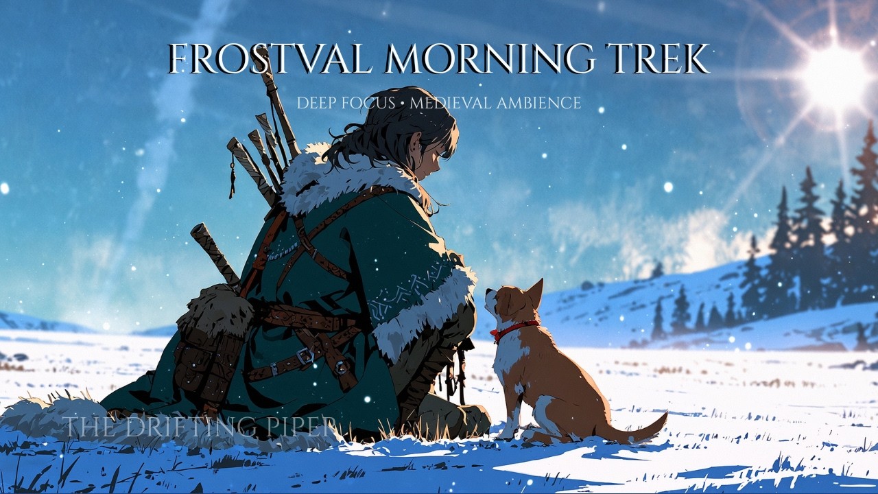 Frostvale Morning Trek ❄️ Flute & Snowy Winds | Deep Focus