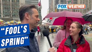 Nick Kosir Talks To New York Residents, Tourists About 'Fool's Spring'