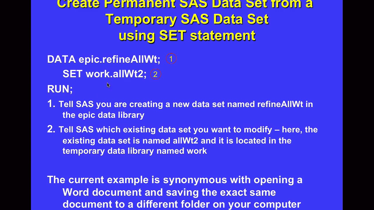 assignment statement in sas