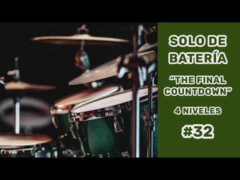 🔥4 NIVELES DE DIFICULTAD para aprende a tocar el SOLO de BATERÍA de THE FINAL COUNTDOWN