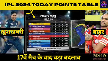 IPL 2024 : TODAY POINTS TABLE | AFTER GT v PBKS MATCH-17 | IPL 2024 ANKH TALIKA #ipl2024pointstable