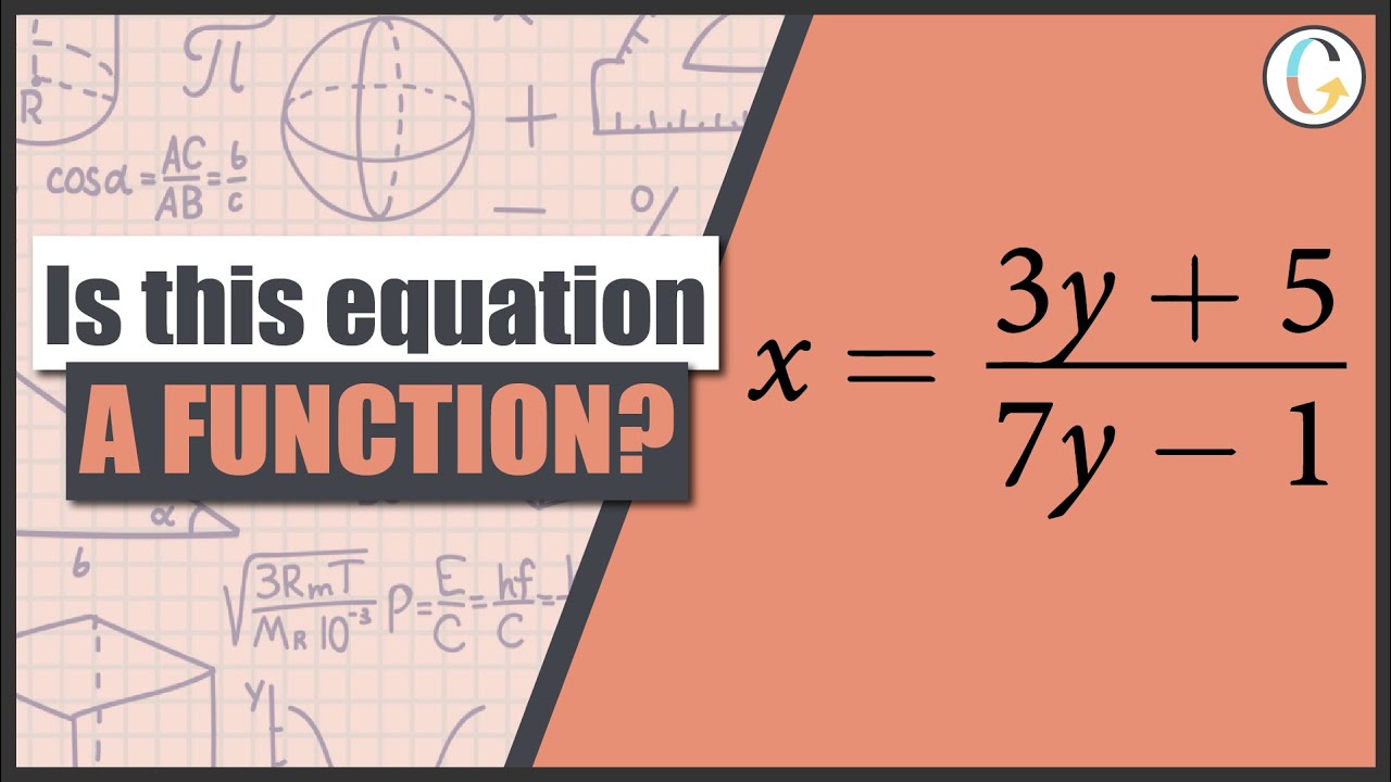 Does x = (3y + 5)/(7y − 1) Represent y as a Function of x? - youtube