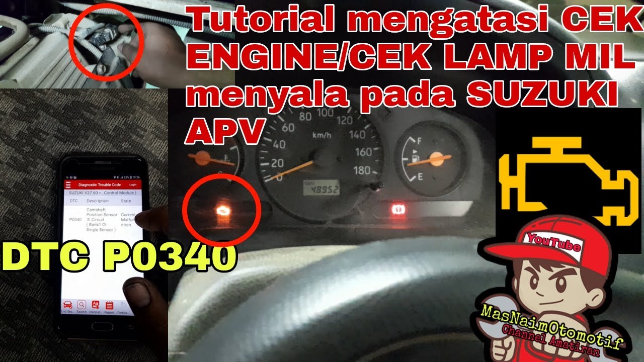 cara mengatasi cek engine menyala SUZUKI APV (mega carry) - YouTube