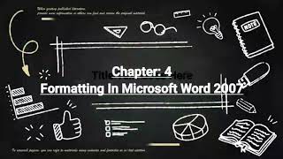 Class 4 Computer Chapter 4 Formatting In Microsoft Word 2007 Exercises