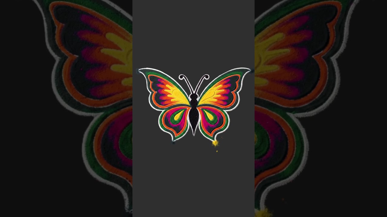 Unique Butterfly Rangoli Design 2025 | Diwali Special Rangoli Idea