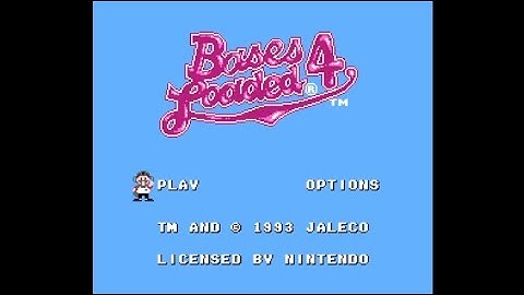 Bases Loaded 4 - Nintendo Entertainment System - Intro & Title Screen