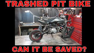 Free Busted up Chinese pit Bike, Will It Run?