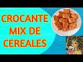 CROCANTES CON MIX DE CEREALES Y MIEL #barritas  #postres #recetas # #cereales #miel
