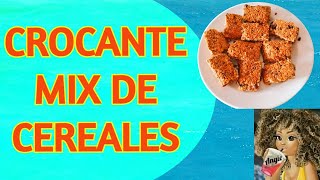 CROCANTES CON MIX DE CEREALES Y MIEL #barritas  #postres #recetas # #cereales #miel
