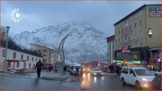 فيديو.. الثلوج تغطي قمة جبل #سنبل في ولاية هكاري الكوردية جنوب شرق #تركيا