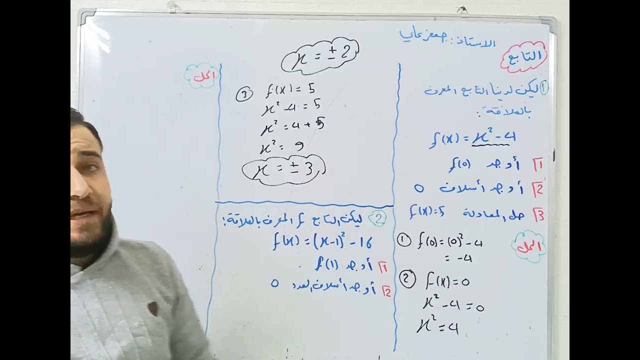 التابع تمارين - الصف التاسع 