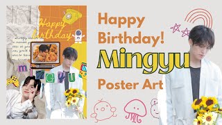 Mingyu SEVENTEEN | KPOP Aesthetic Poster | KPOP Fanart Poster Canva FREE | Journal theme screenshot 4