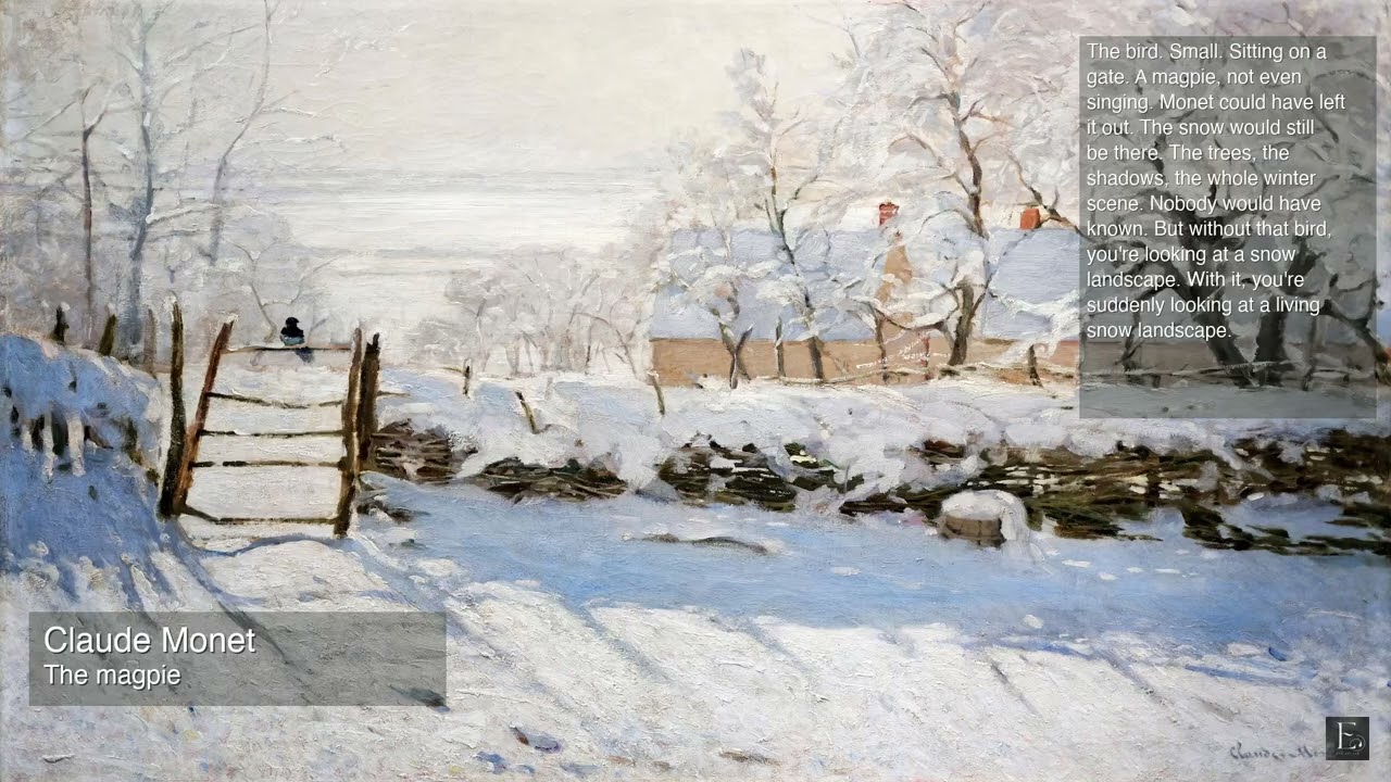 Claude Monet - The Magpie - 2 Hour Screensaver
