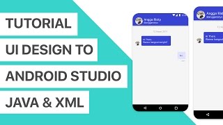 Chat App UI Design to Android Studio XML and Java Tutorial screenshot 5