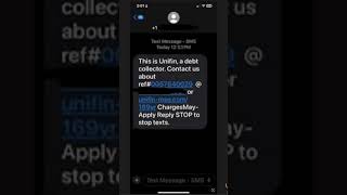 Debt Collection Scam Text! Don’t Respond!