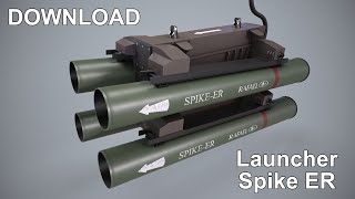 Launcher Spike ER With Missile 3D Model