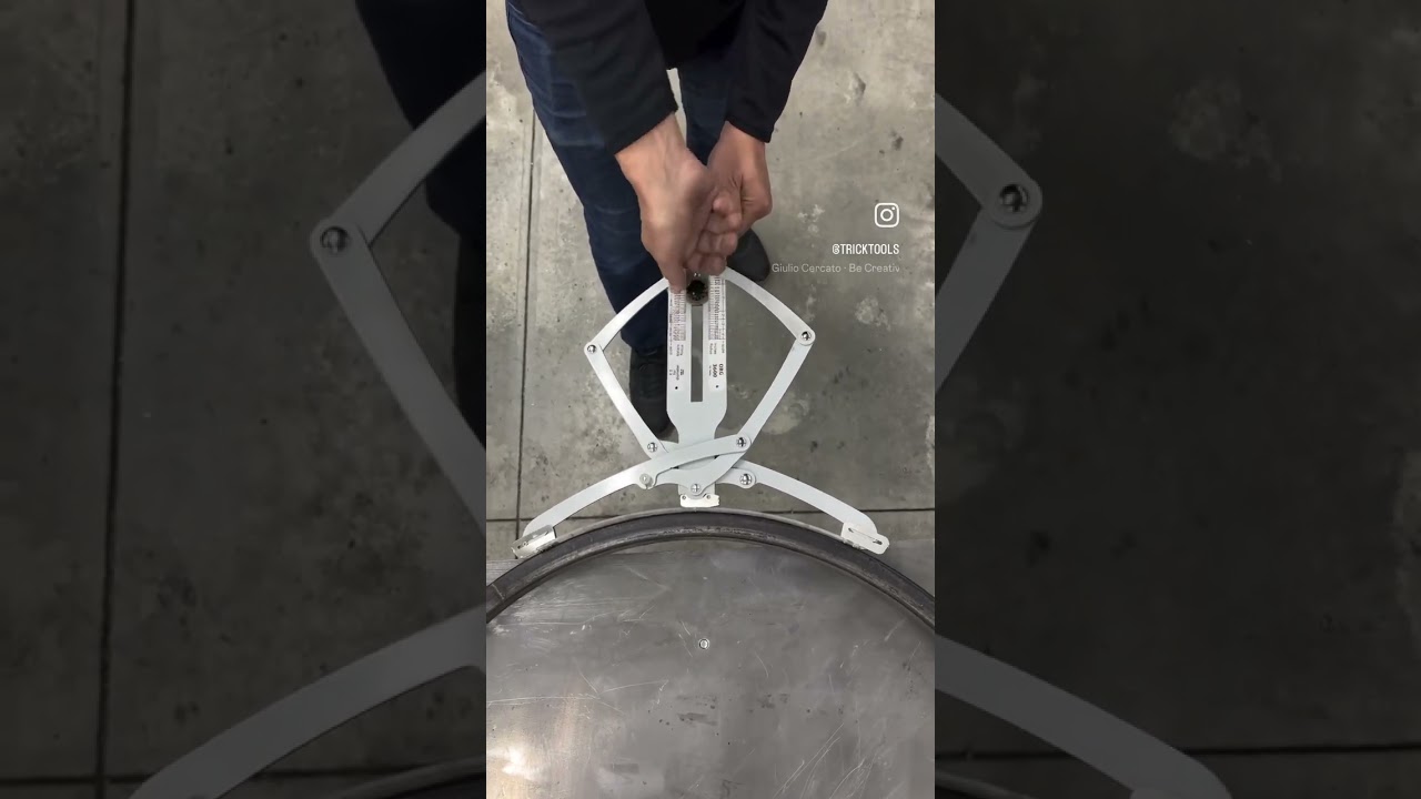 Measuring outside radius of a bent piece of tubing with the ArcMaster Radius Gauge at Trick-Tools!