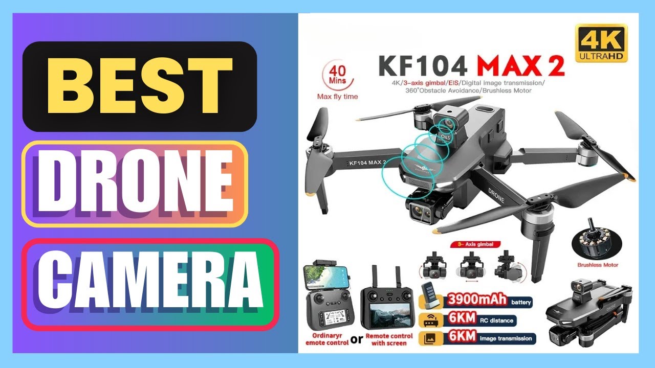 Best KF104 MAX2 Screen Control Drone 3-Axis Brushless