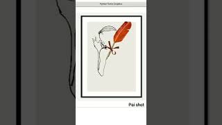 New modern line art using python turtle #shorts #paishot #homedecor
