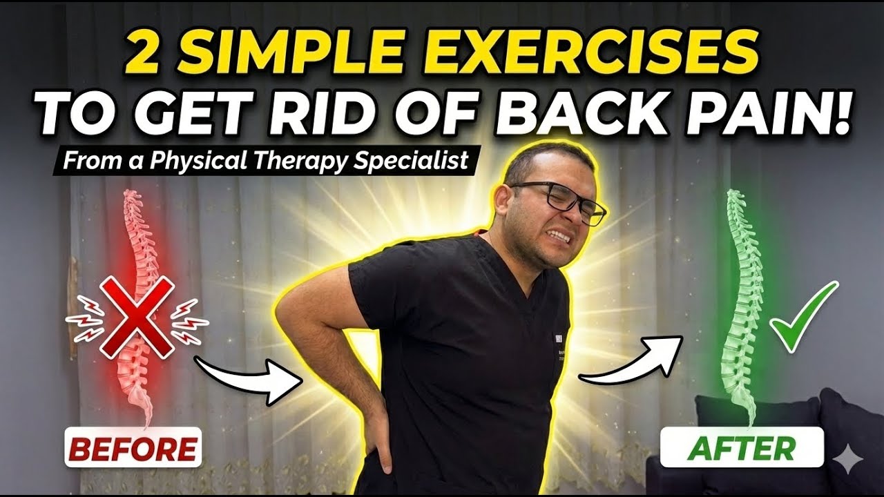 No More Back Pain! Get Rid of Back Pain with 2 Simple Exercises! - YouTube