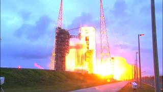 Launch (HD) of Delta-IV Heavy carrying Orion EFT-1 from CCAFS (HiDef)