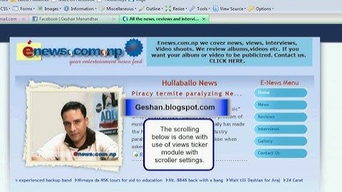 Views Ticker Example Ok