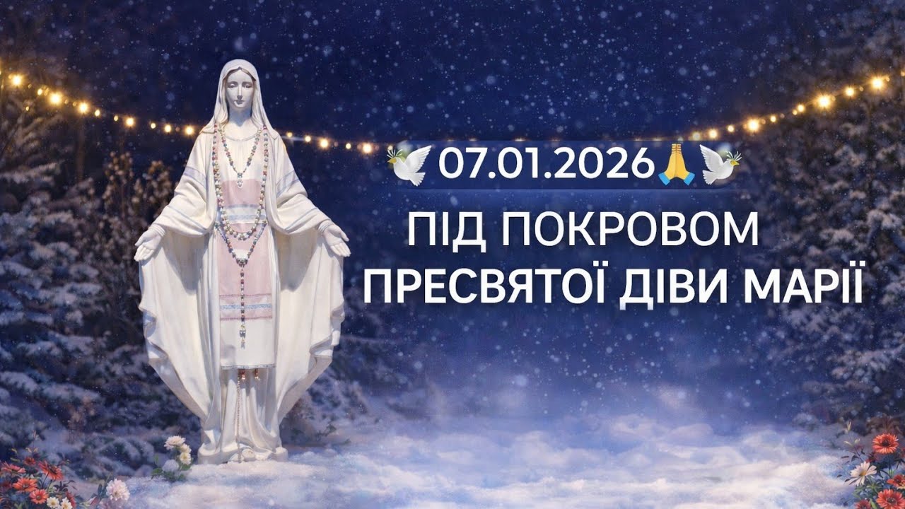🕊️07.01.2026🕊️🙏 ПІД ПОКРОВОМ ПРЕСВЯТОЇ ДІВИ МАРІЇ 