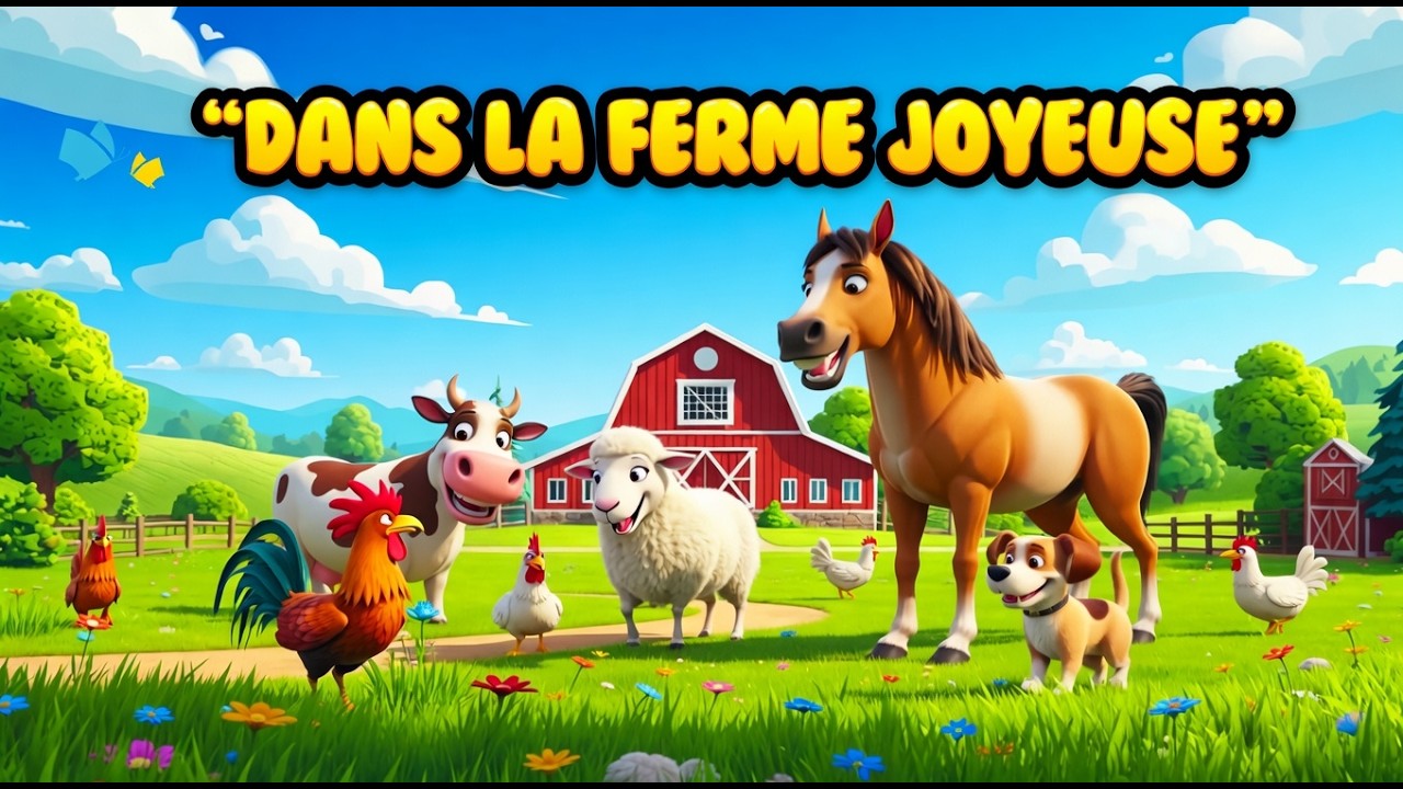 Dans la Ferme Joyeuse 🐔🐮🐑 | Chanson pour Enfants - YouTube