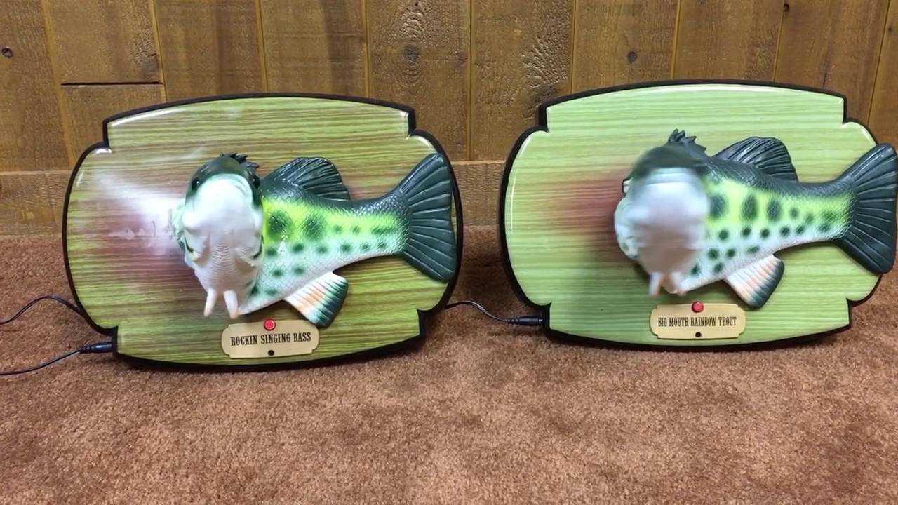 Rockin Singing Bass and Big Mouth Rainbow Trout Duet YouTube