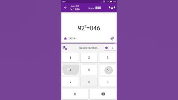 Math Tricks - Training mode - square numbers between 90 and 99 - level 097 (Number Keyboard)