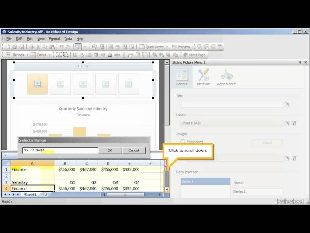 Select an image to filter data in a dashboard: Dashboards 4.o