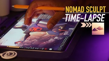 Spider-man Into the Spider-verse Time-lapse in Nomad Sculpt on iPad Pro