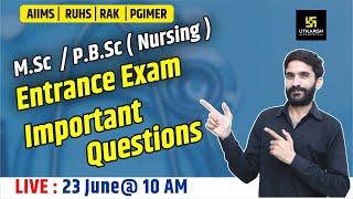 M.Sc / P.B.Sc (NURSING) Entrance Exam || Important Questions #16 || By Raju Sir screenshot 3