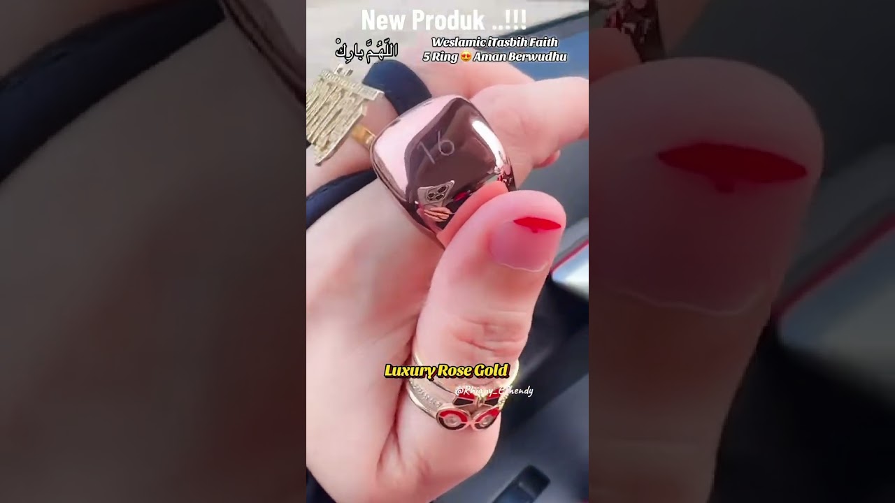 Weslamic iTasbih Faith Warna Terbaru ROSE GOLD . Memberikan 5 Ring sekaligus Anti Air Aman Berwudhu