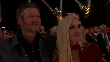 Blake Shelton and Gwen Stefani at the ACM Awards 2018