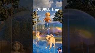 Giant Bubble Traps Our Dog! 😱🫧 Funny Backyard Disaster #shorts #viralfunnyvideo