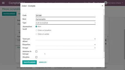 Odoo   Comptabilité ATCE09 Pièce comptable et ajout d