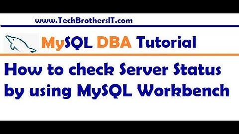 How to check Server Status by using MySQL Workbench - MySQL DBA Tutorial