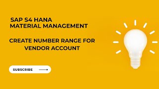 SAP MM-Create Number Ranges for Vendor Account | Configuration of Business Partner