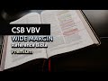Holman CSB Verse by Verse Wide Margin Reference Bible - Black Goatskin Leather