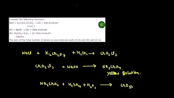 JEE MAINS 7TH JAN 2020 SHIFT 2 - Consider the following reactions: NaCl + K2Cr2O7 + H2SO4