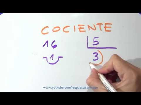 Video: ¿Qué es el cociente en el ejemplo de matemáticas?