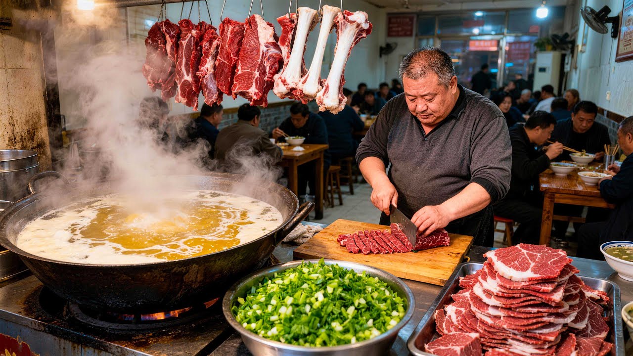 Khám phá quán Canh bò Hà Nam mỗi ngày bán hơn 1 con bò khách đến ăn đông nghẹt