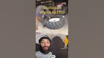 Explosion: Two Guys Injured After Tractor Tire explodes #shorts #work