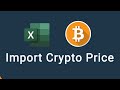 Import crypto price in excel