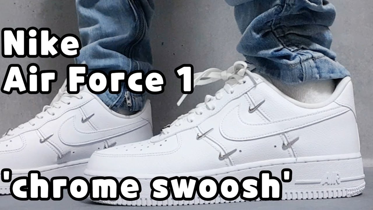 (4K) Nike Air Force 1 LX Chrome Swoosh unboxing/Nike Air Force 1 low on ...