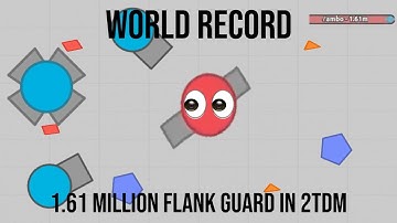 Diep.io Flank Guard World Record | 1.61m 2tdm