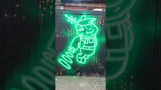 Elroy Jetson Street Art Painted In Neon - POV ASMR