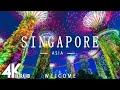 FLYING OVER SINGAPORE 4K UHD - Relaxing Music Along With Beautiful Nature Videos - 4K Video Ultra HD
